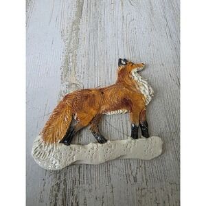 Vintage sonnett Fox ornament ceramic rare Xmas tree